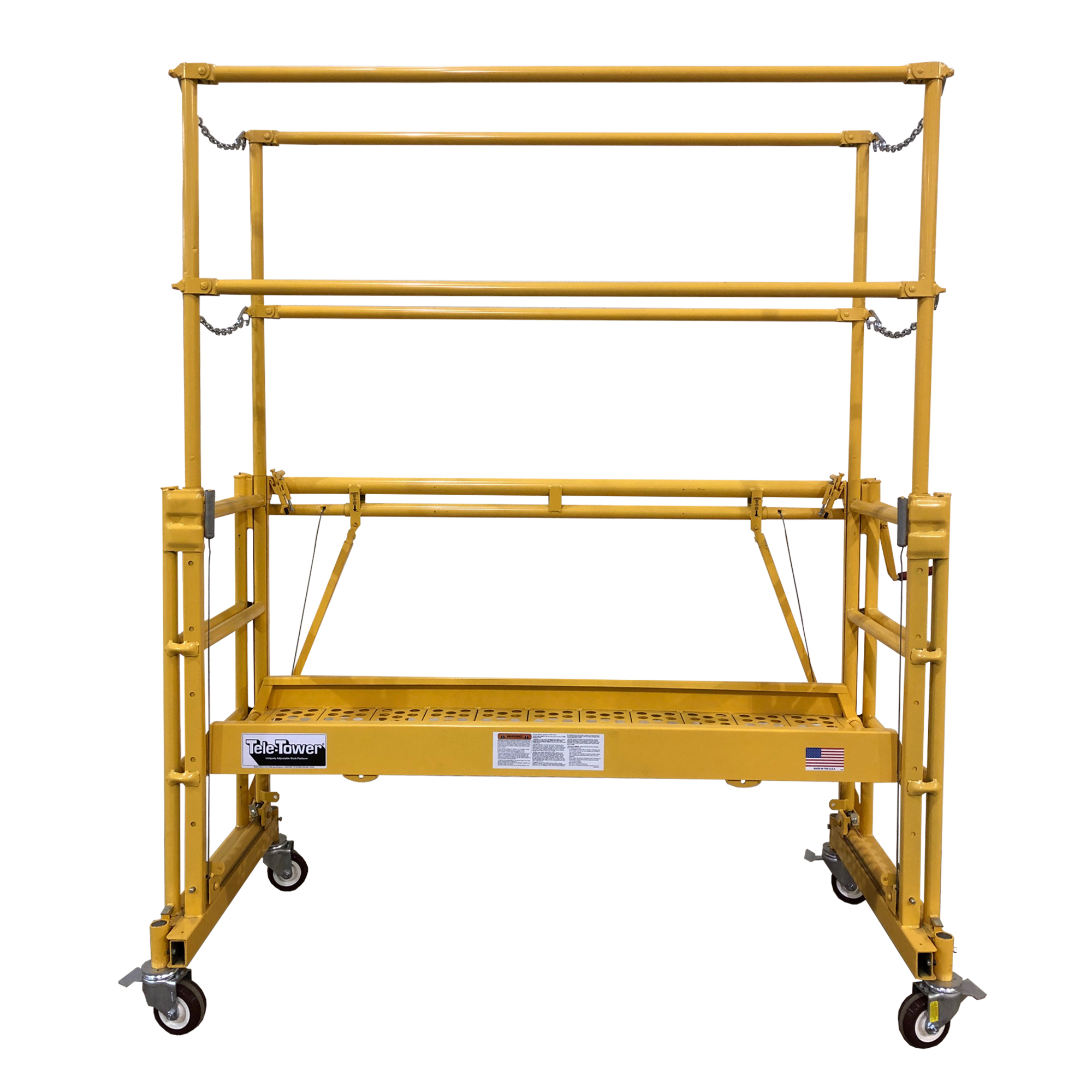 TELE-TOWER SCAFFOLD 6ft.X19in., Capacity 1000 lb, Model# 1101-610 7' Max Deck Height